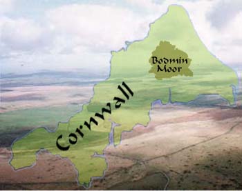 Aerial shot of Bodmin Moor