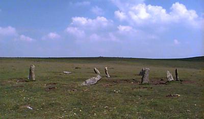 The 'Ninestones' stone circle.